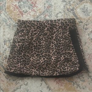 Leopard Print Mini Skirt